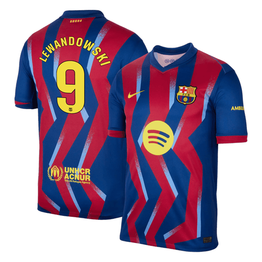 Barcelona 2025/26 Nelj?s Pelipaita Miesten LEWANDOWSKI #9
