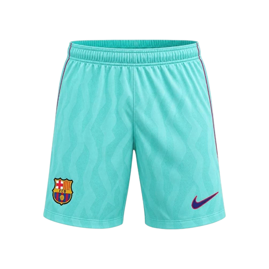 Barcelona kolmannet shortsit 2026/27 – shortsien etupuoli