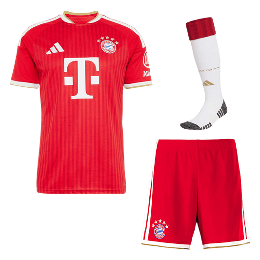 Bayern München kotipeliasu 2026/27 – pelipaita, shortsit ja sukat edestä